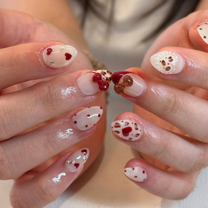 Creative Nail Art with Heart and Cookie Design Bowlift