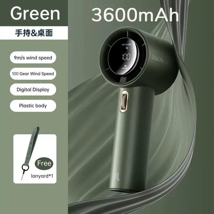 Unisex One Size Rechargeable Cordless Portable Hair Dryer with Digital Display, Multi-Speed Wind Control and Travel Lanyard Bowlift