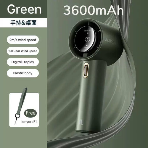 Unisex One Size Rechargeable Cordless Portable Hair Dryer with Digital Display, Multi-Speed Wind Control and Travel Lanyard Bowlift