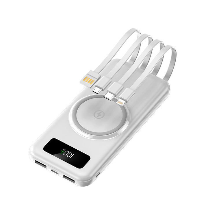 Portable power bank with multifunctional charging cable and digital display Bowlift