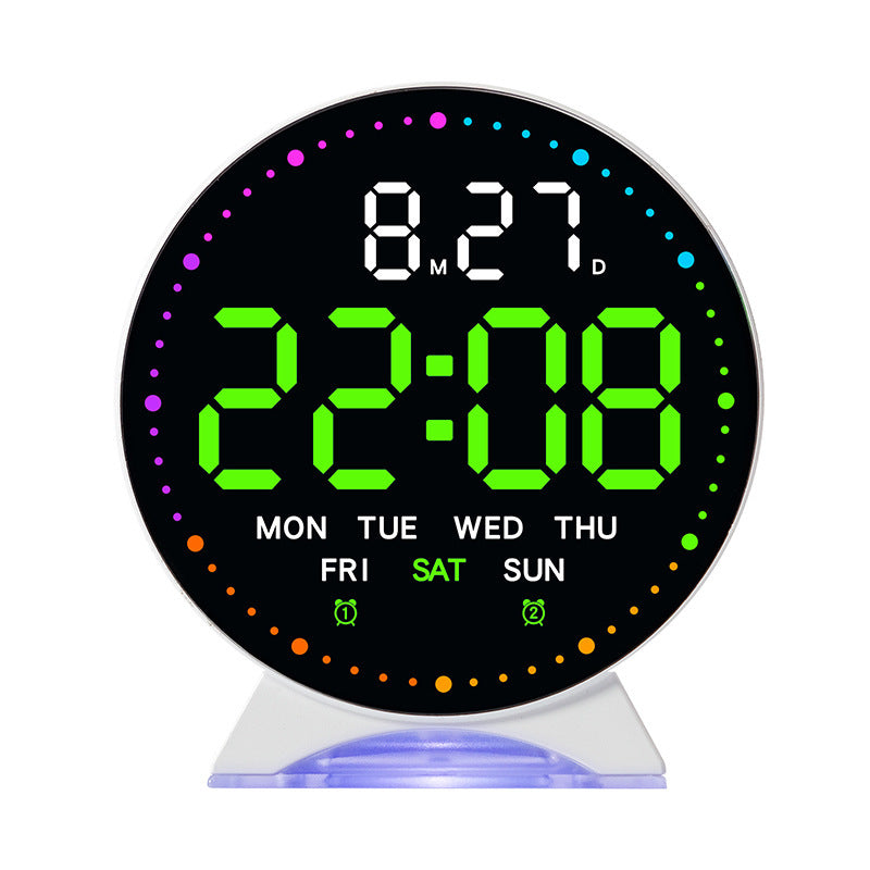 Digital alarm clock with large LED display and multifunctional display Bowlift