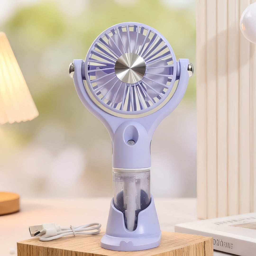 Ladies portable hand fan with spray function Bowlift