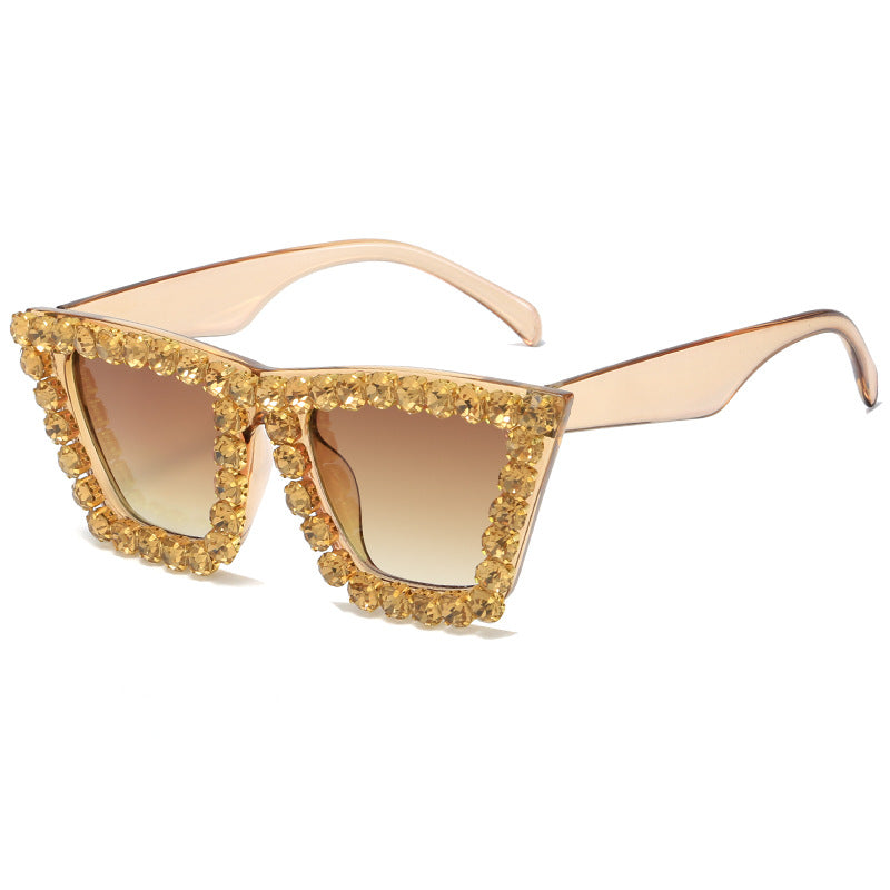 Women's extravagant sunglasses with glittering frame Bowlift