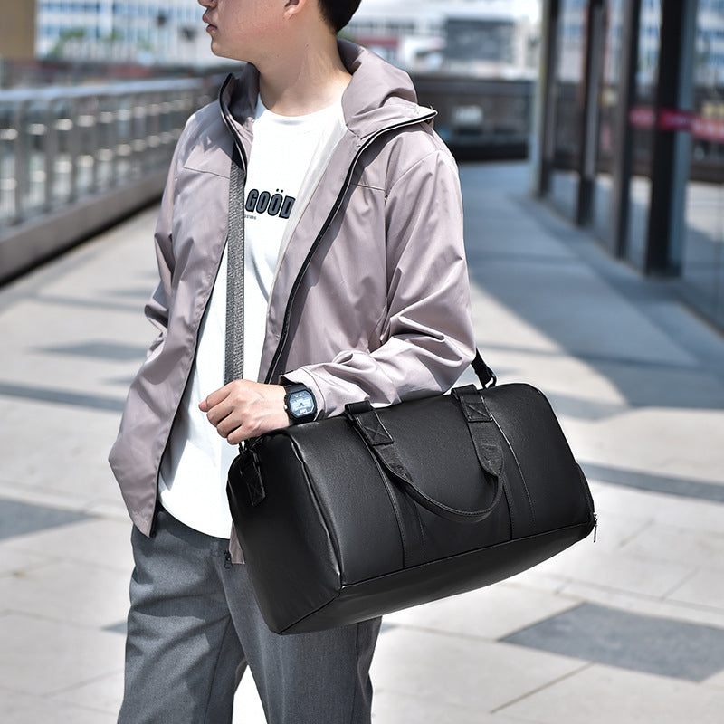 Stylish Leather Weekender Bag Bowlift