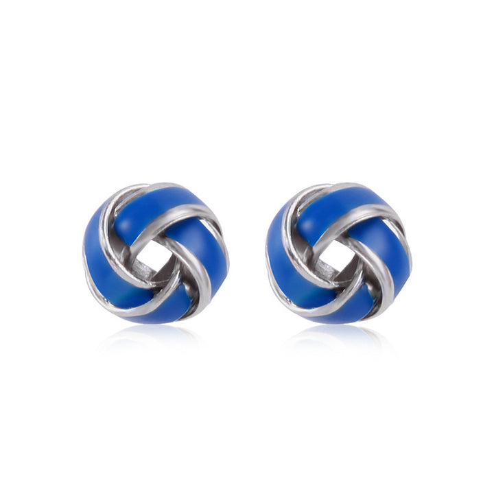 Women's lightweight star earrings with enamel flag design and fishhook Bowlift