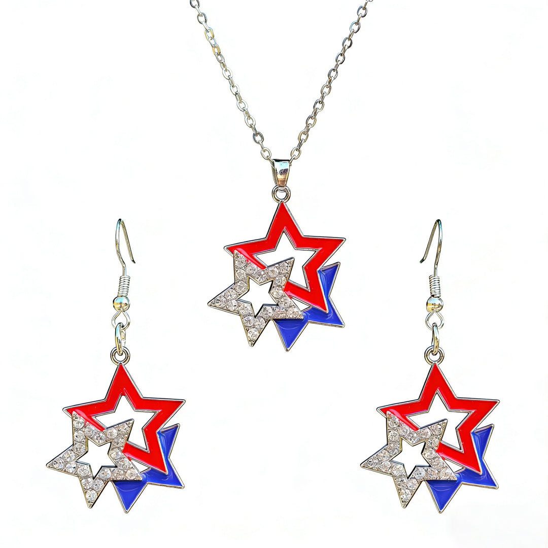 Women nan jewelry set flip-flop pendant and earrings with enamel and zirconia Bowlift