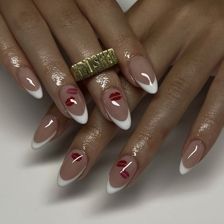Artistic Nail Extensions with Glamorous Lip Design Bowlift