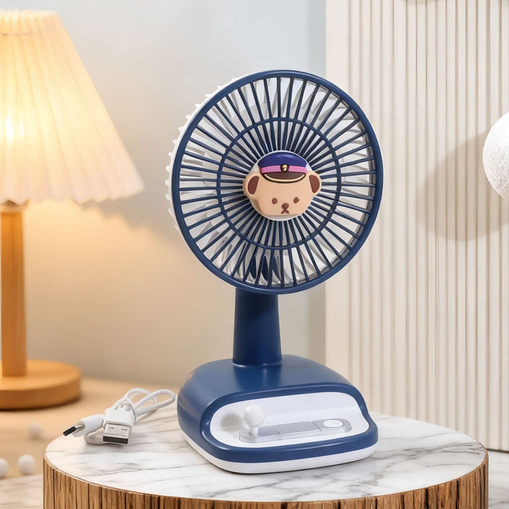 Ladies Portable USB Table Fan with Flexible Tilt Angle Bowlift