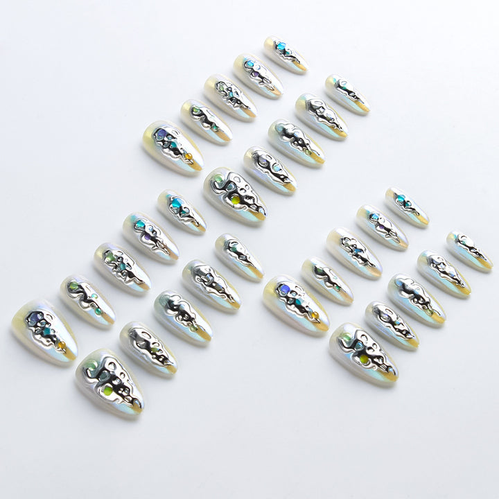 Decorative Press-On Nail Set Bowlift