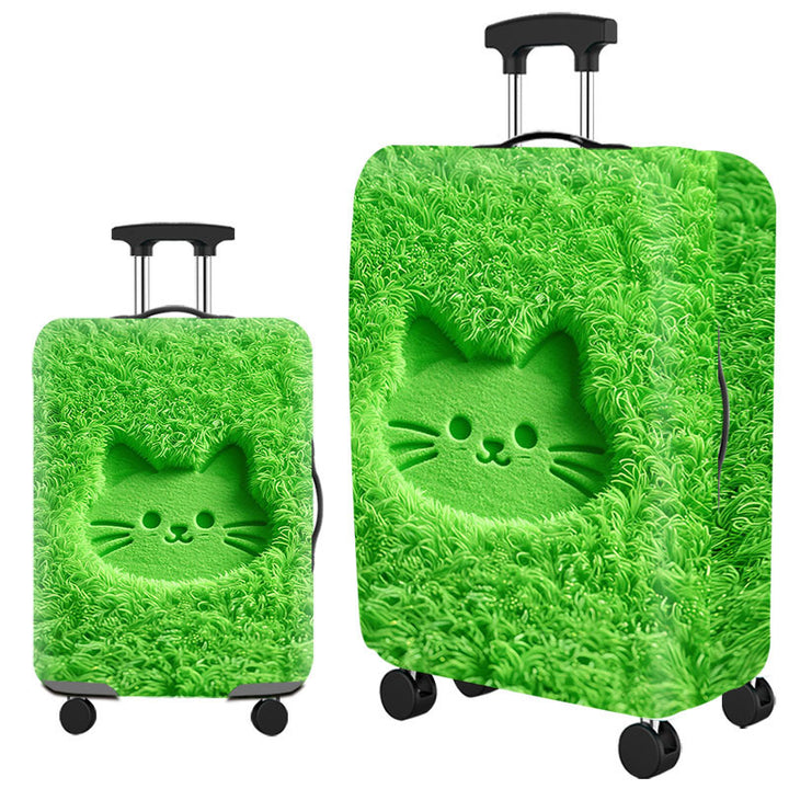 Tropical Leaf Print Hard Shell Luggage Bowlift
