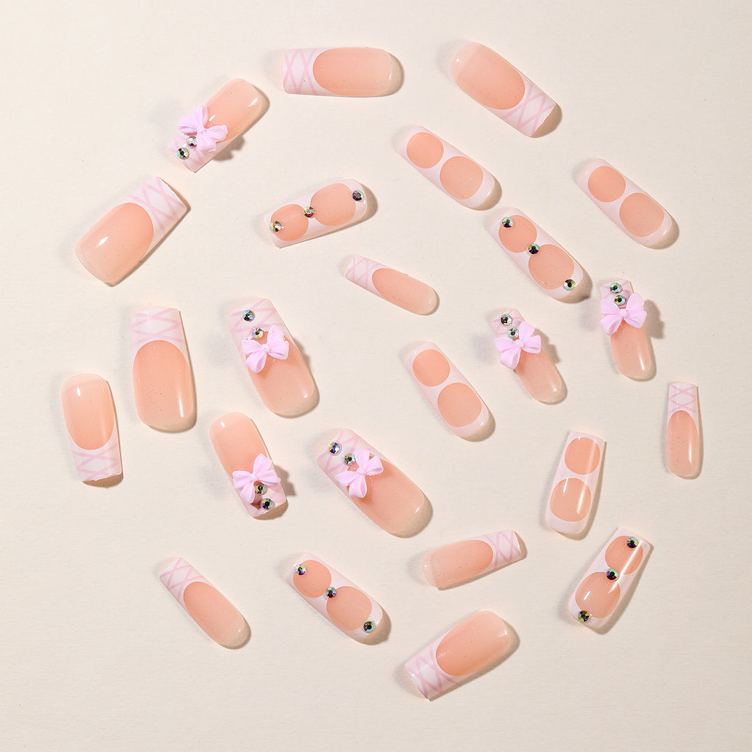 Designer Floral Acrylic Nail Extensions Bowlift