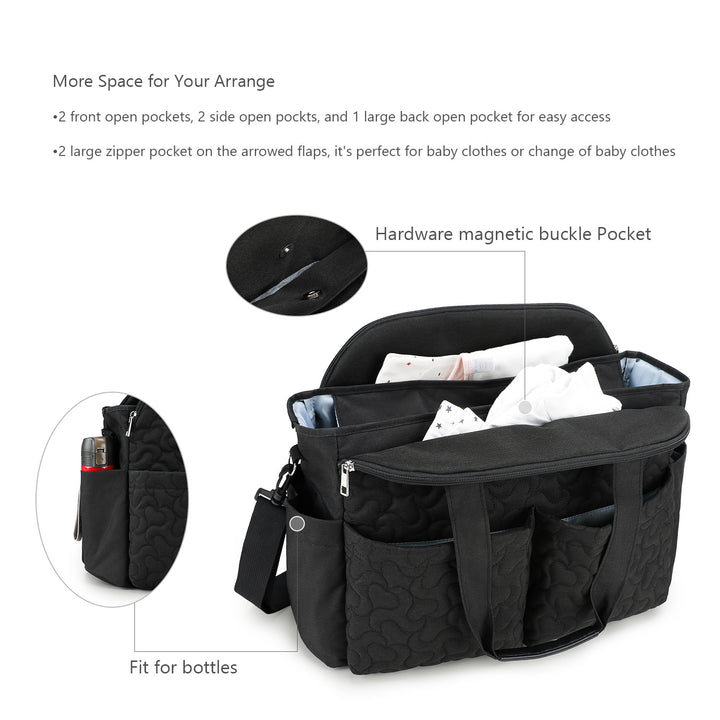 Spacious and Stylish Diaper Bag Bowlift