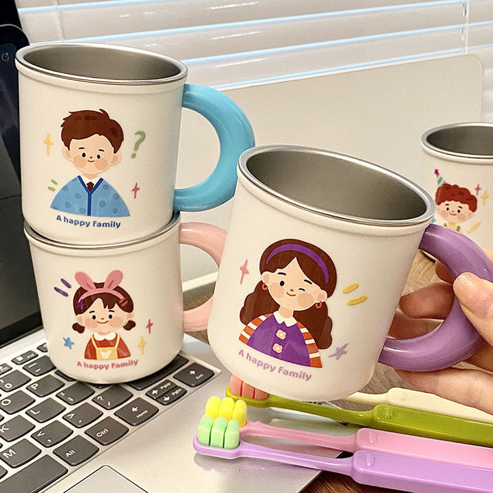 Stainless steel mug with funny family motif Bowlift