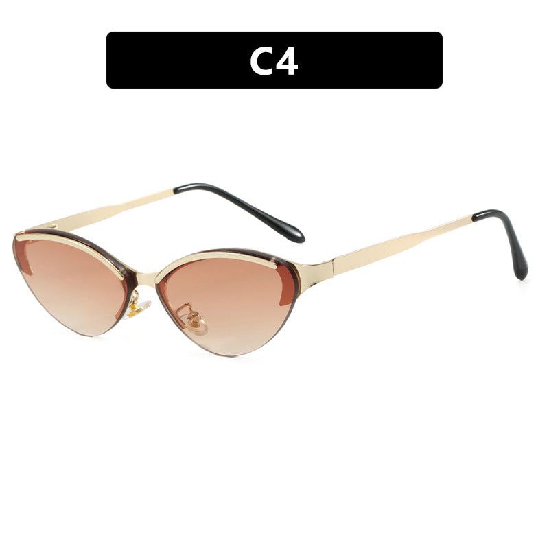 Ladies Cat-Eye Sunglasses with Elegant Frame and UV Protection Bowlift