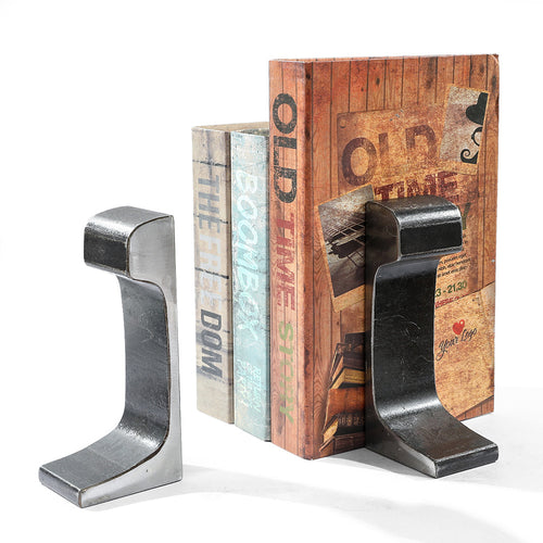 Industrial-Style Metal Bookends