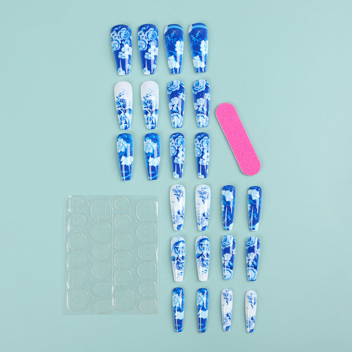 Creative Nail Art Set with Floral Design Bowlift