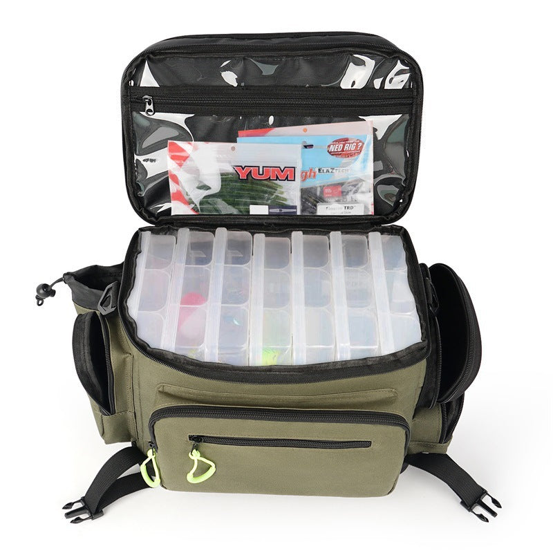 Multi-Compartment Fishing Gear Storage Backpack Bowlift