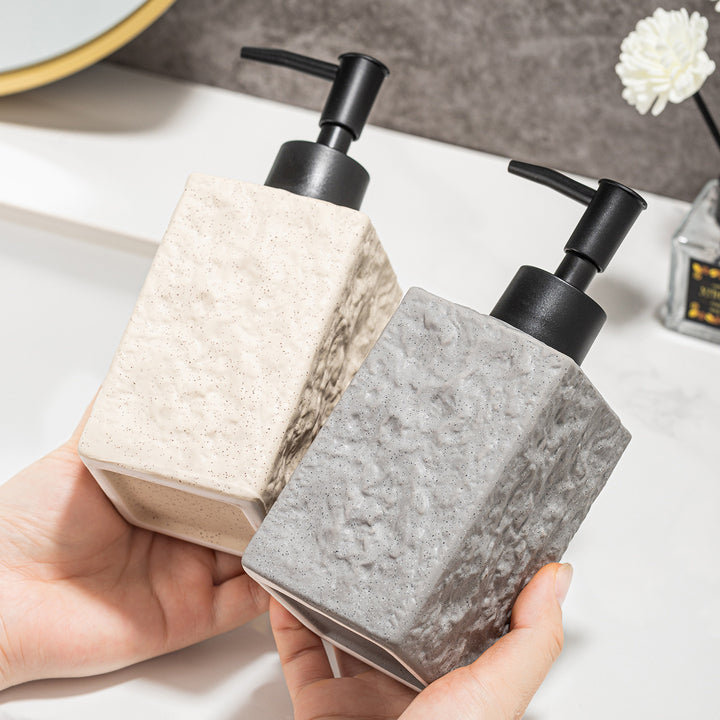 Ceramic Textured Soap Dispenser Bowlift