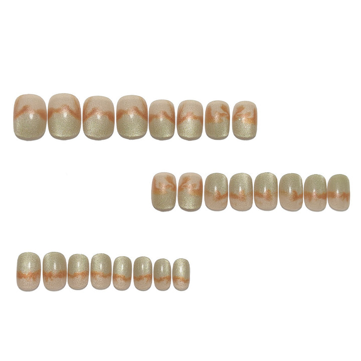Artificial Nails in Elegant Marble Design Bowlift