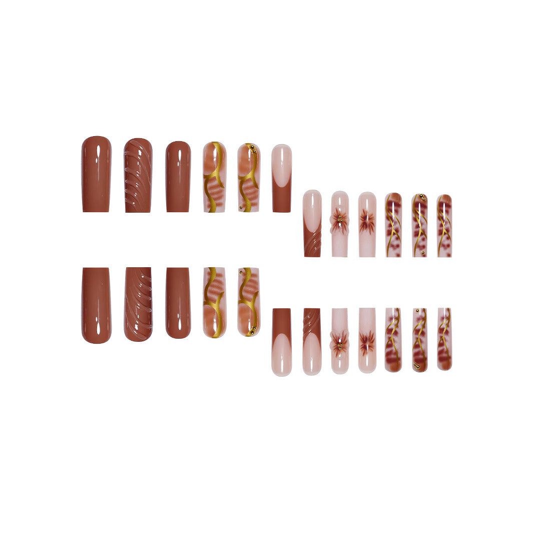 3D Floral Art Acrylic Nail Enhancements Bowlift