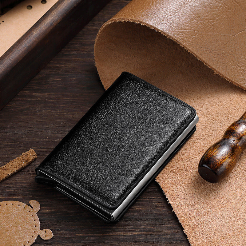 Premium Leather Business Card Holder Bowlift