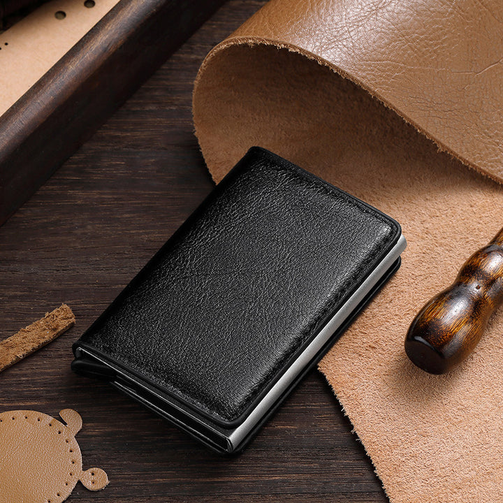 Premium Leather Business Card Holder Bowlift