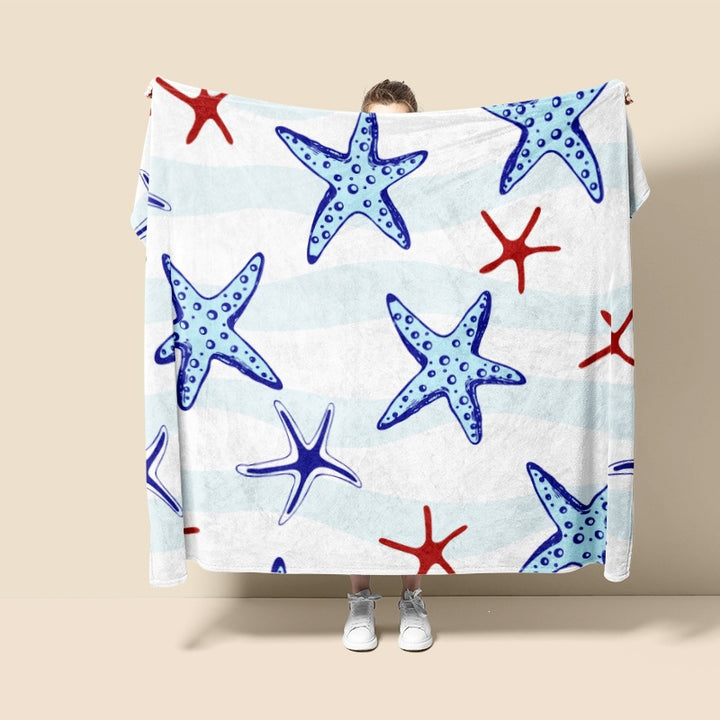 Decorative Ocean-Themed Throw Blanket