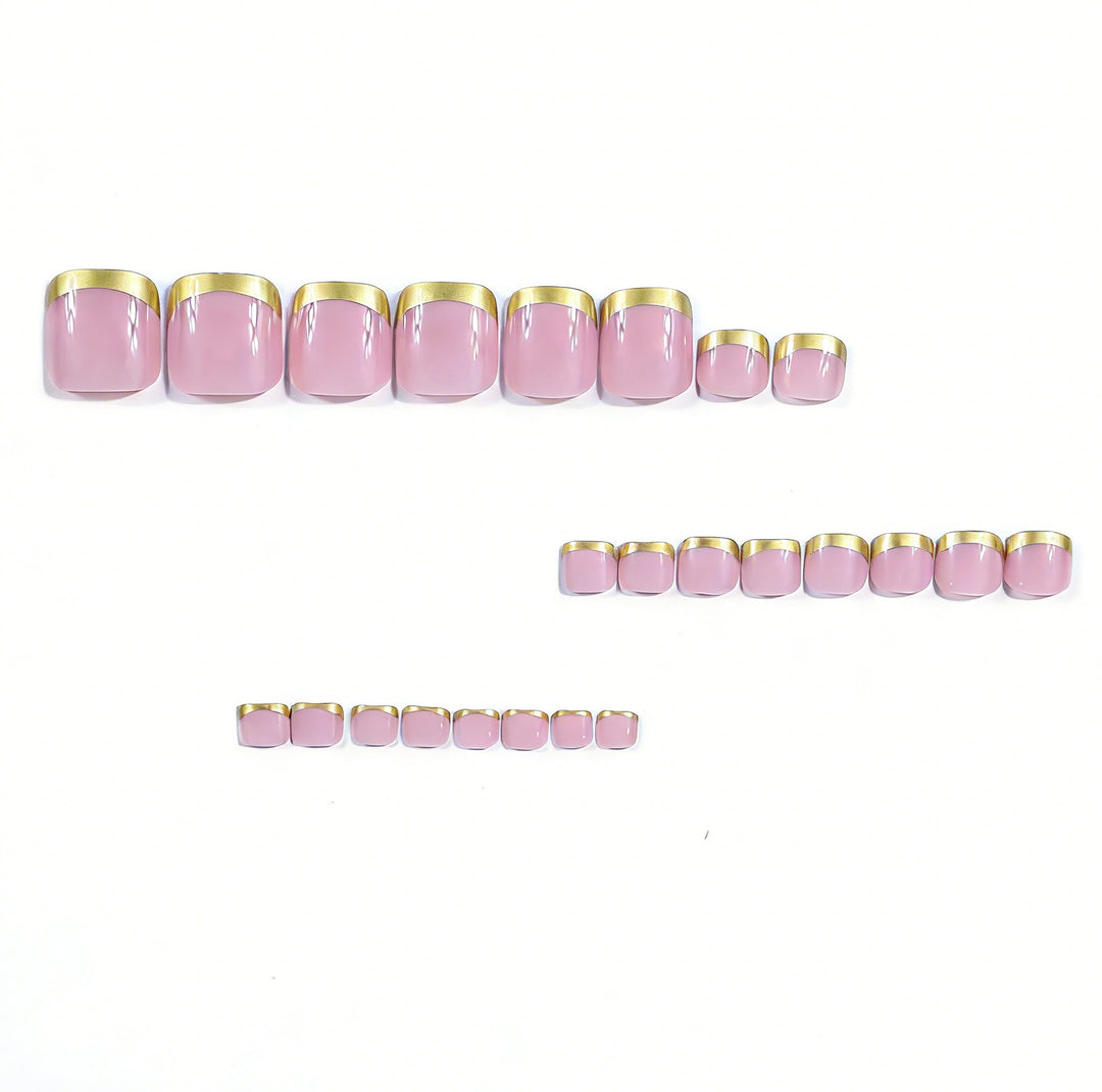 Elegant Gold Tipped Nail Art Bowlift