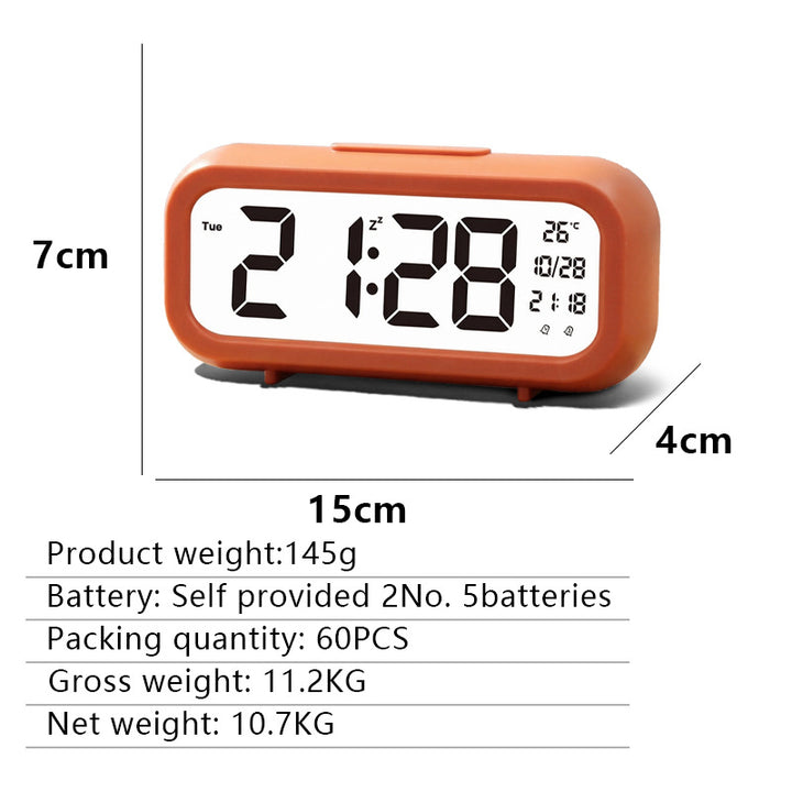Digital alarm clock with temperature display and large LED display Bowlift