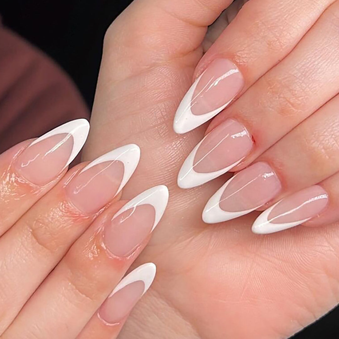 Elegant Stiletto Press-On Nails with French Tips Bowlift