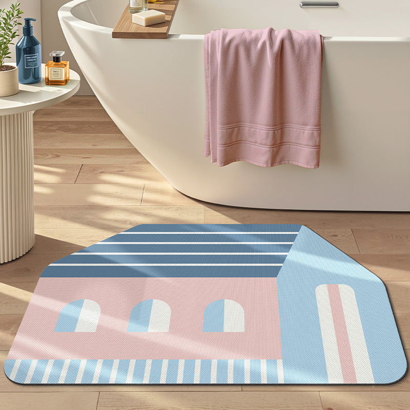 Geometric Design Bath Mat Bowlift