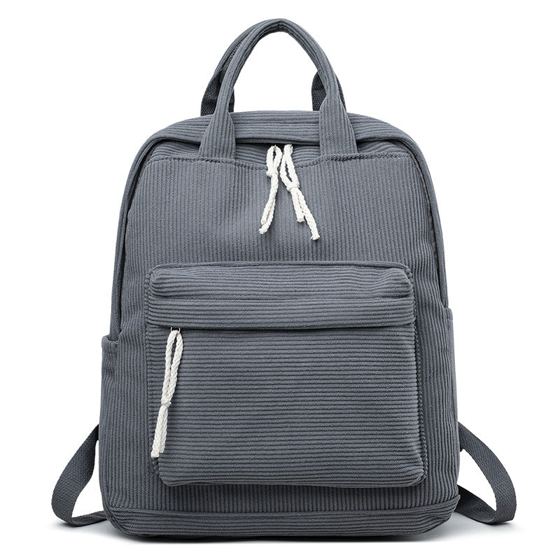 Compact Textured Fabric School Backpack Bowlift