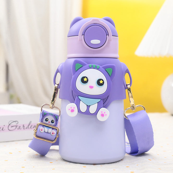 Ladies Child-Friendly Drinking Bottle with Animal-Friendly Design Bowlift