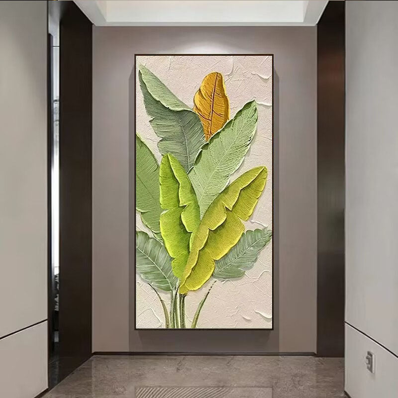 Textured Botanical Canvas Artwork
