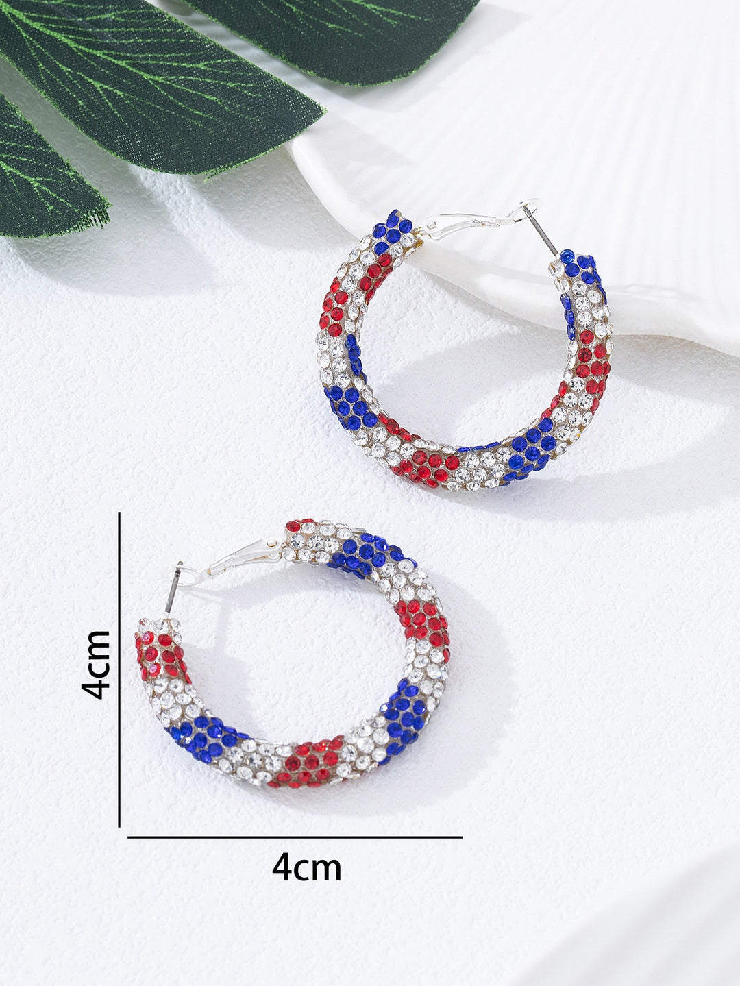 Women nan statement hoops with sparkling crystal trim and secure closure Bowlift