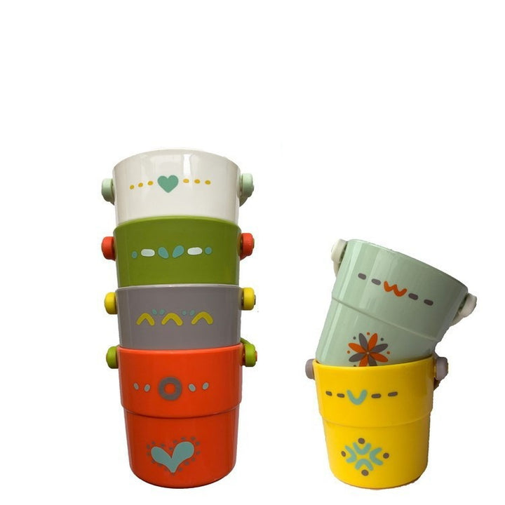 Unisex colorful storage bucket with ergonomic handle Bowlift