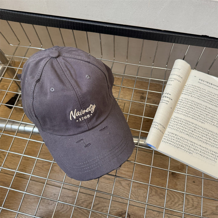 Men's Distressed Cotton Baseball Hat Bowlift