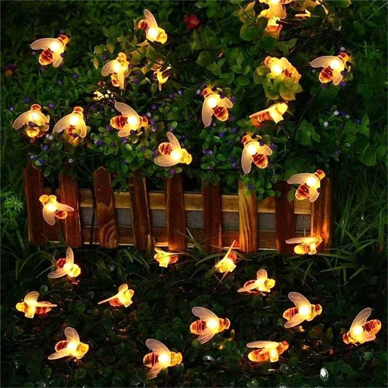 Decorative Bee Solar String Lights Bowlift