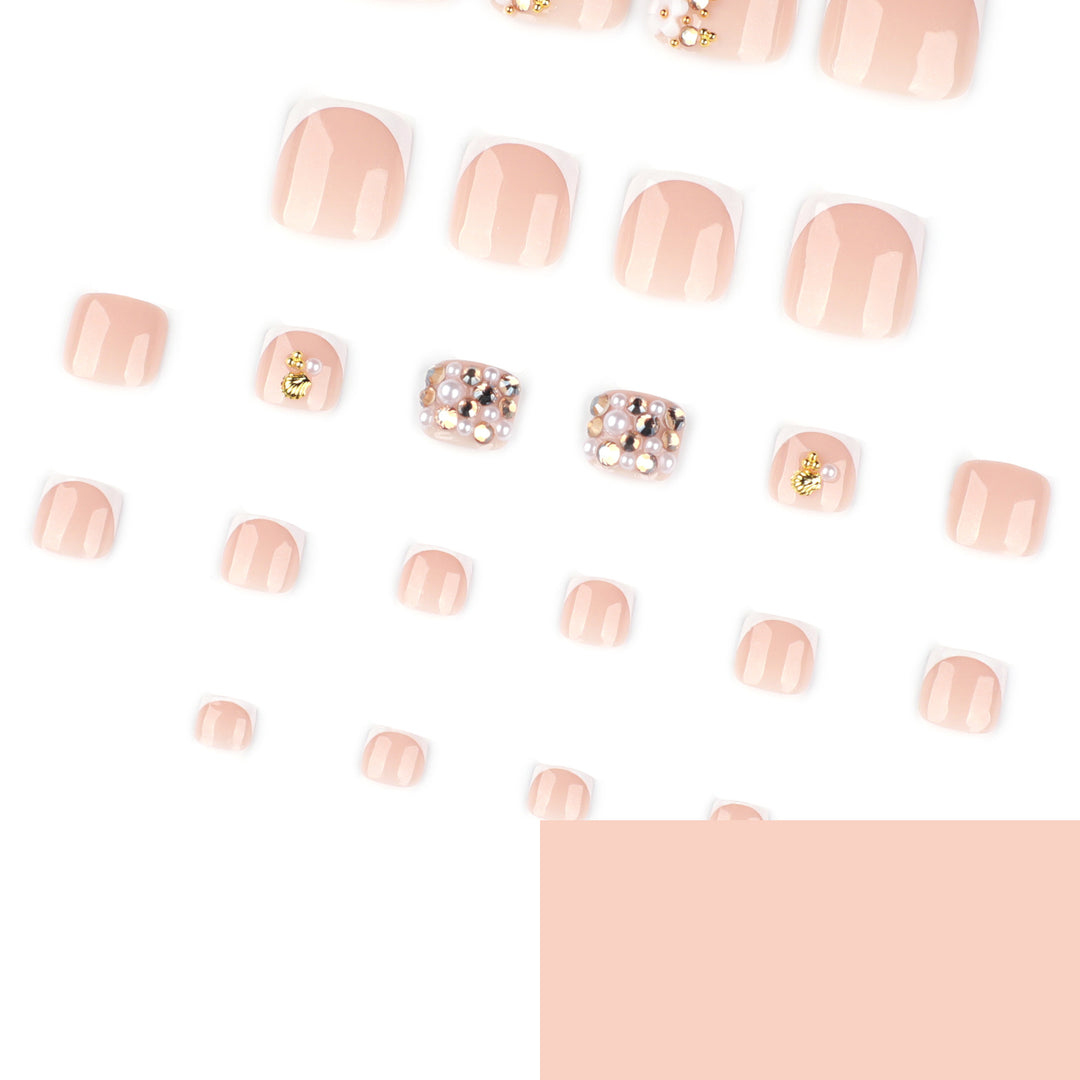 Glamorous toenail art with luxurious rhinestone and floral designs Bowlift