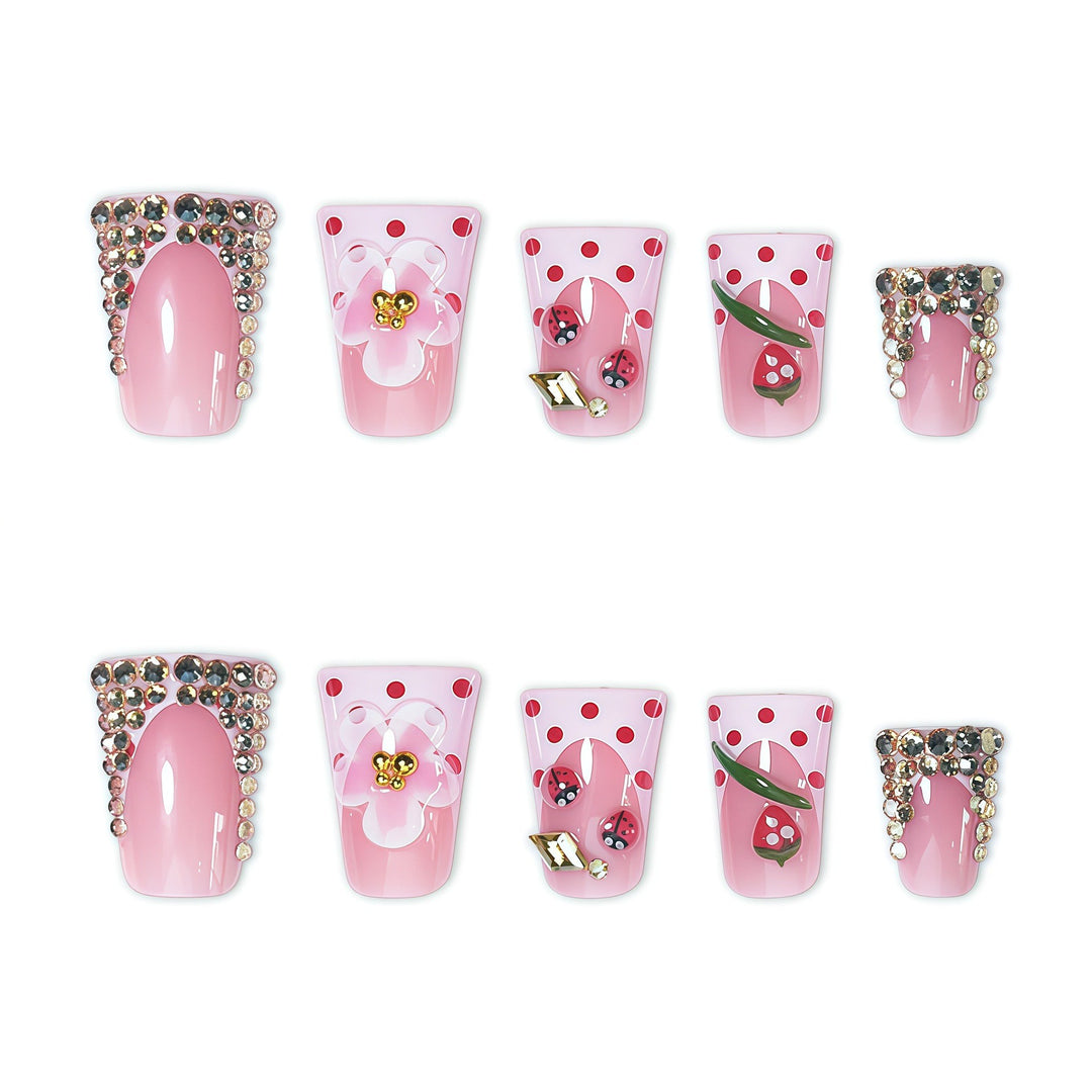 Artistic Press-On Nail Art Bowlift