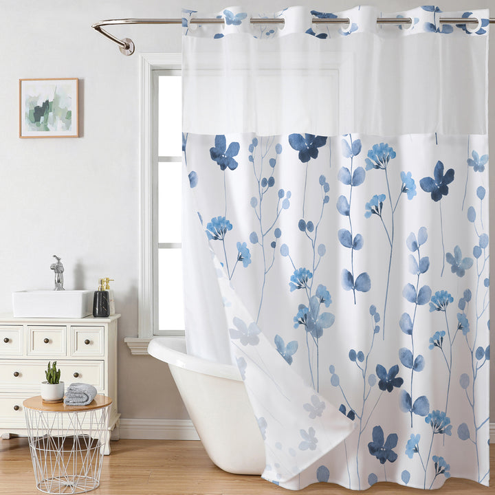 Artistic Floral Shower Curtain Bowlift