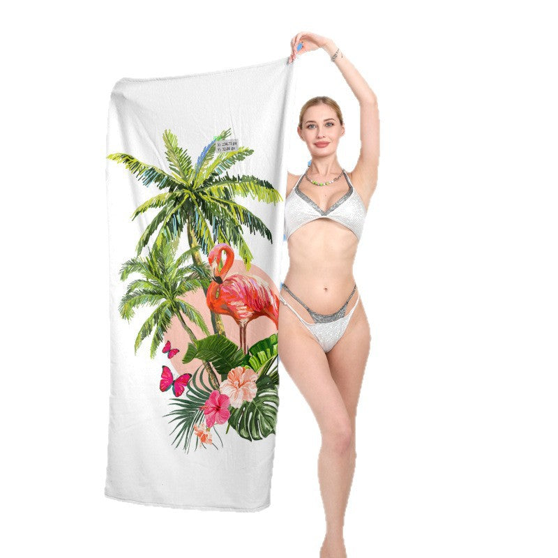 Beach towel with exotic flamingo motif Bowlift