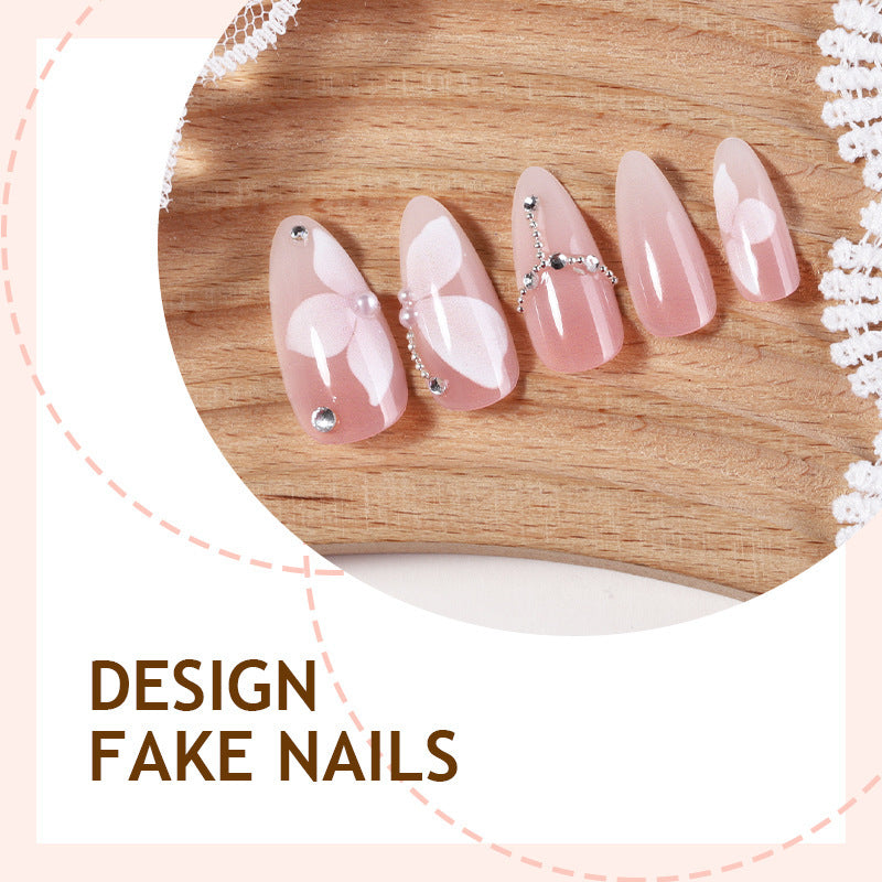 Artificial nail set with exclusive glitter and decoration elements Bowlift