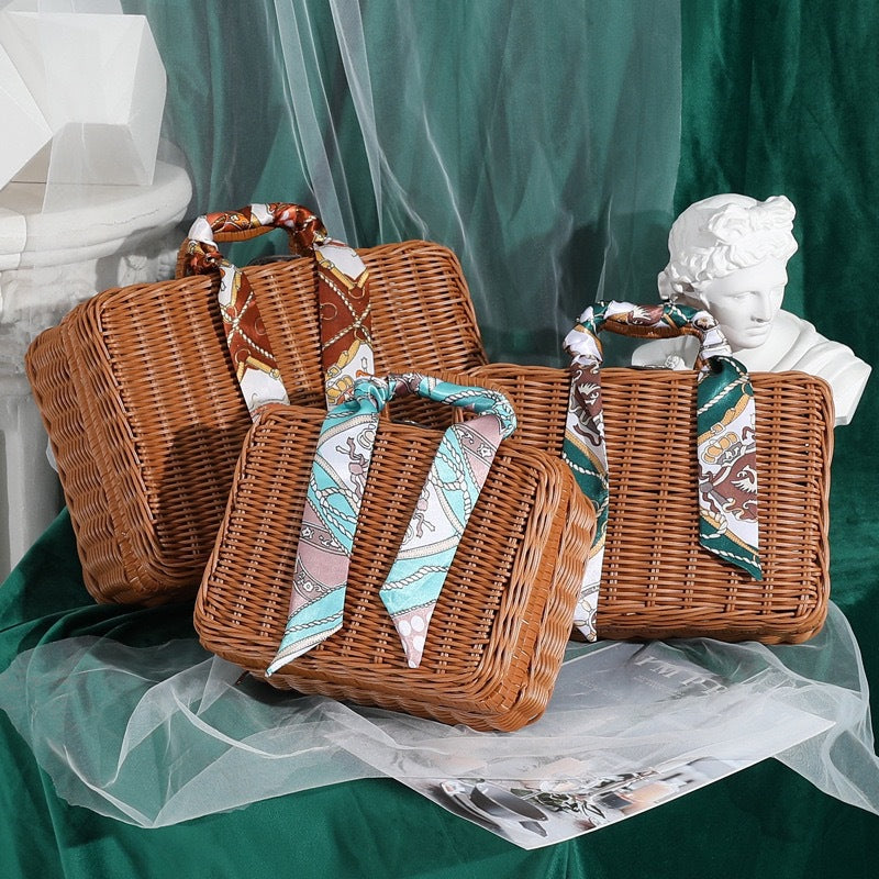 Ladies Stylish Rat Box with Practical Handles Bowlift