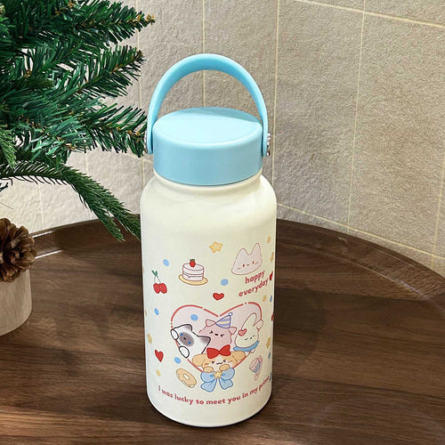 Ladies insulated drinking bottle with cheerful animal motif Bowlift