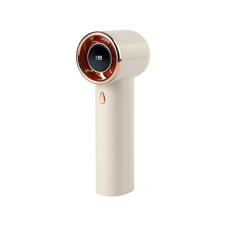 Women's Portable High-Performance Handheld Fan with Digital Speed Display Bowlift