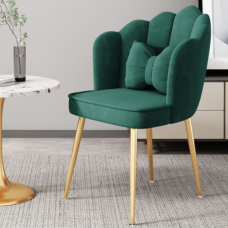 Modern Accent Chair with Gold Legs Bowlift