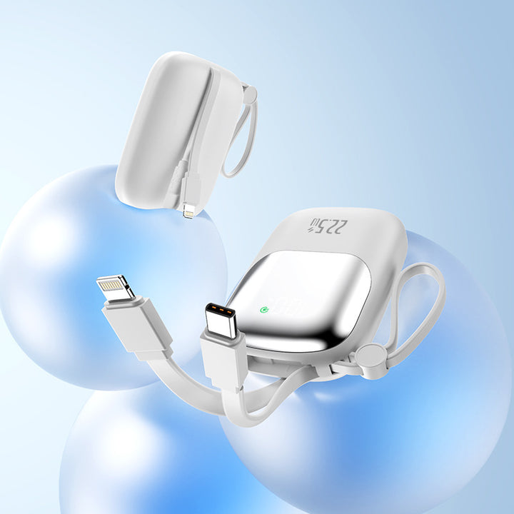 Portable power bank with integrated charging port and LED display Bowlift