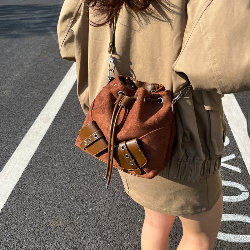 Suede Bucket Bag Bowlift