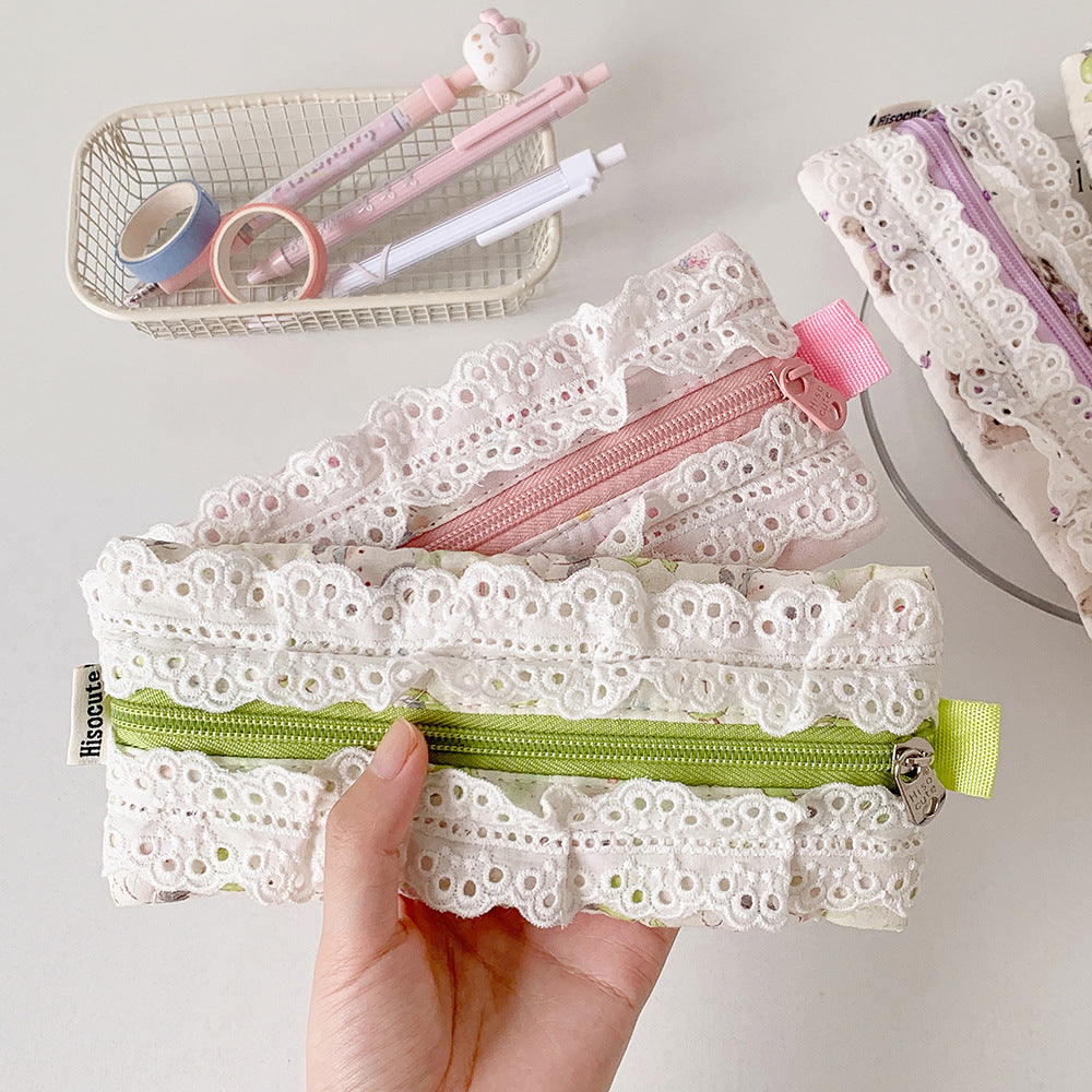 Elegant Lace Design Pencil Case Bowlift